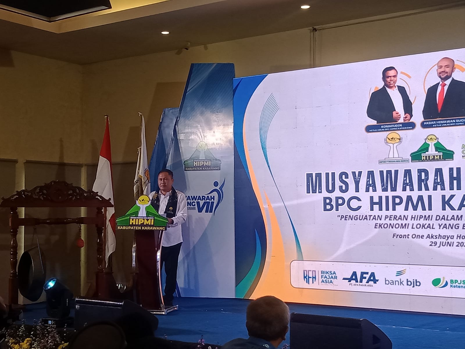Wakil Bupati Karawang Buka Muscab VII BPC HIPMI Karawang, Tekankan Penguatan Ekonomi Lokal