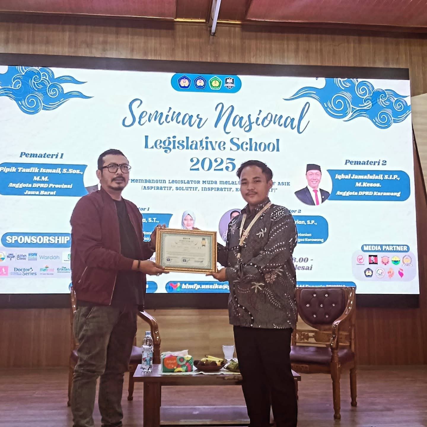 Badan Legislatif mahasiswa (BLM) FAPERTA UNSIKA Sukses Gelar Seminar Nasional Legislative School 202