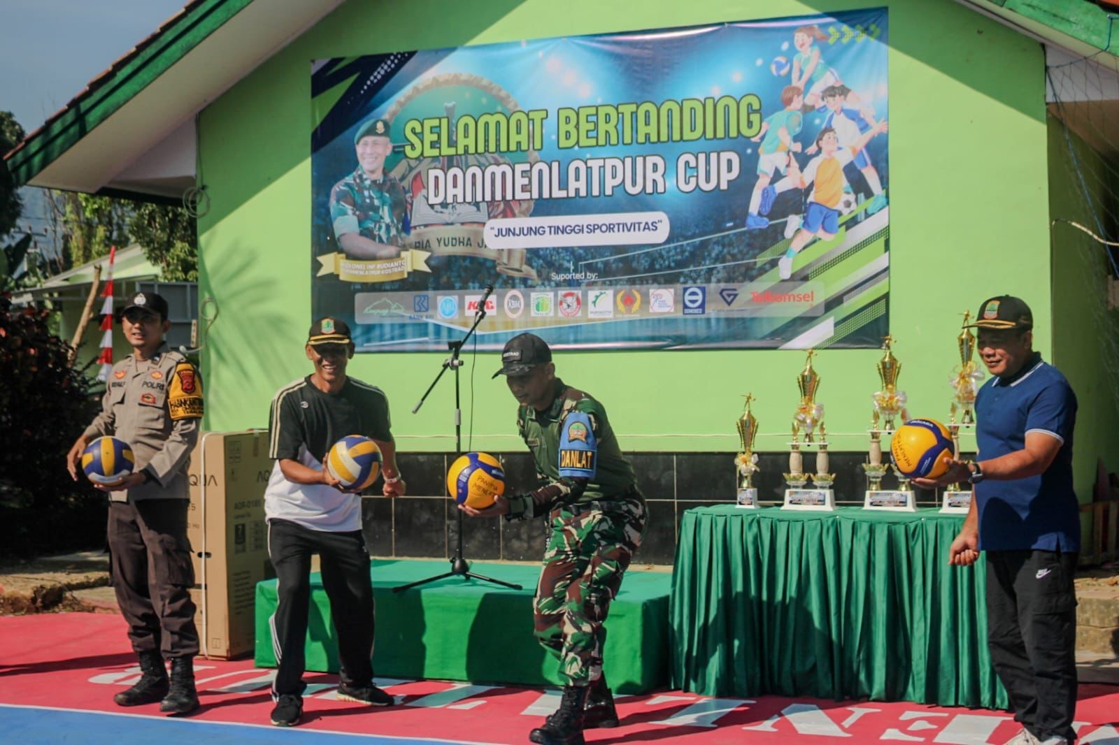 Menlatpur Kostrad Gelar Kejuaraan Voli “Danmenlatpur Cup” Peringati HUT ke-1 dan HUT TNI ke-80