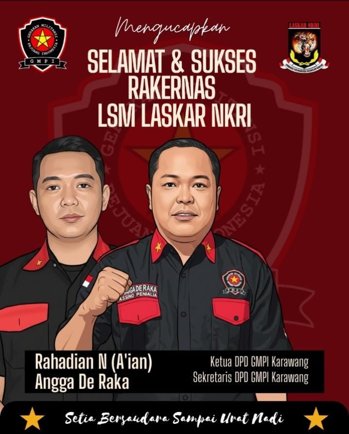 Rakernas LSM Laskar NKRI 2026, DPD GMPI Karawang Apresiasi Upaya Penguatan SDM Bangsa