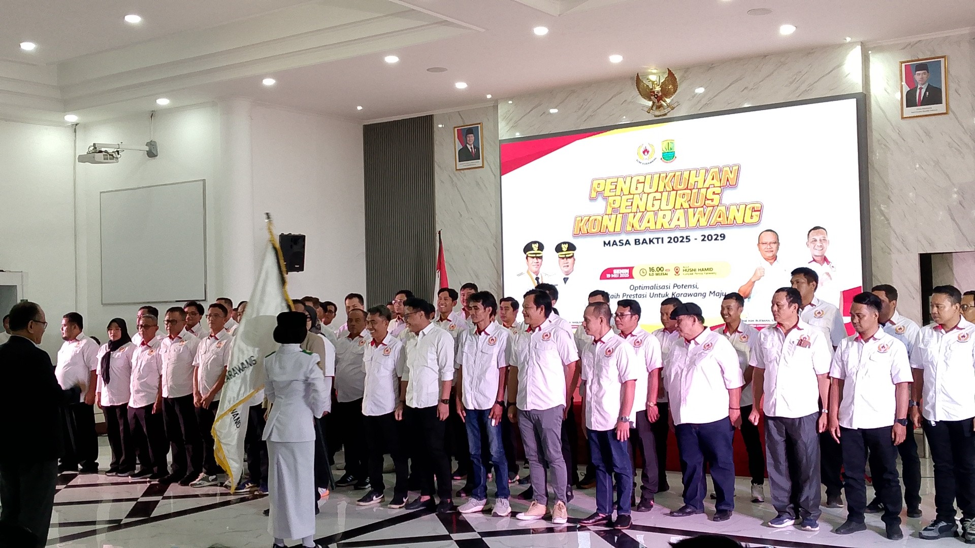 Wiroso ST Resmi Dikukuhkan sebagai Ketua KONI Karawang Masa Bakti 2025–2029