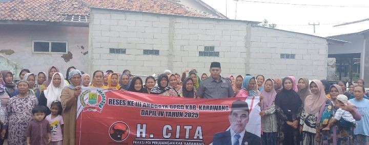 Anggota DPRD Karawang dari Fraksi PDIP, H. Cita, Gelar Reses di Desa Pasir Jaya