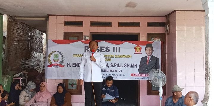 Ketua DPRD dari partai Gerindra,Karawang Gelar Reses di desa Curug, Serap Aspirasi Warga Langsung da