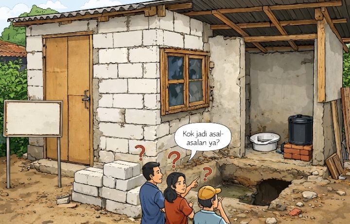 Diduga Menyimpang dari RAB, Proyek Rutilahu di Sukaharja Sarat Kejanggalan