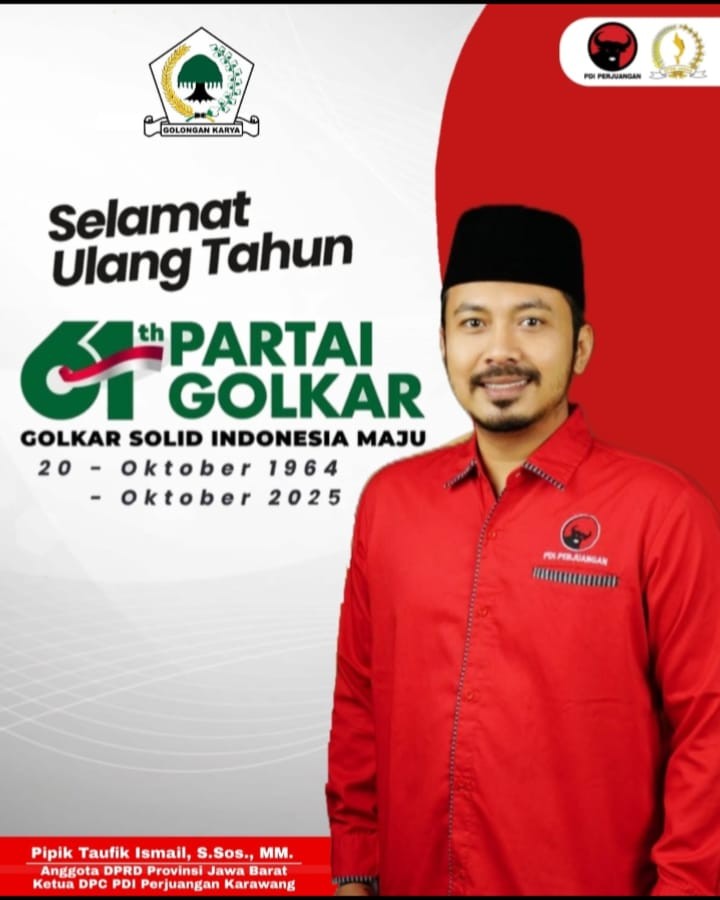 Pipik Taufik Ismail Ucapkan Selamat Ulang Tahun ke-61 untuk Partai Golkar: \"Golkar Solid, Indonesia