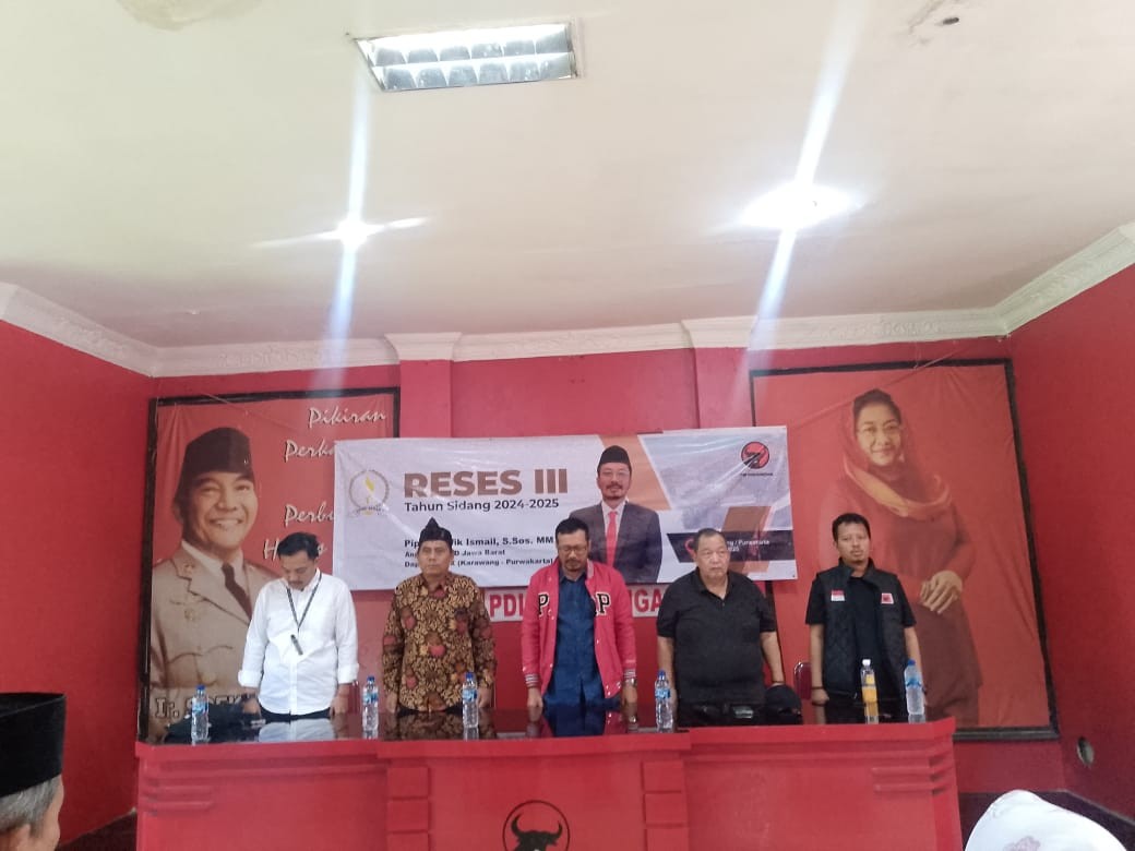 Pipik Taufik Ismail Gelar Reses ke-III dan Konsolidasi Internal PDIP di kantor DPC PDI perjuangan ka